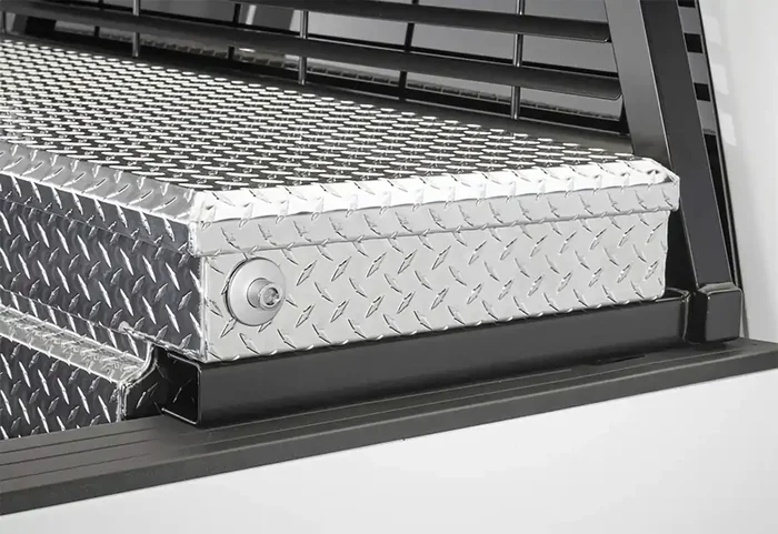 Realtruck Backrack Hardware Kit For Use W/ 21‘‘ Or 31‘‘ Toolbox, Black, No Drill 30228Tb Fits 2022-2024 Toyota Tundra