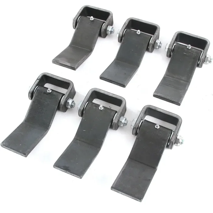Red Hound Auto Qty 6 Steel Strap Style Long Leaf Hinge With Grease Zerk Fitting Weld-On Heavy Duty Greaseable Trailer Truck Body