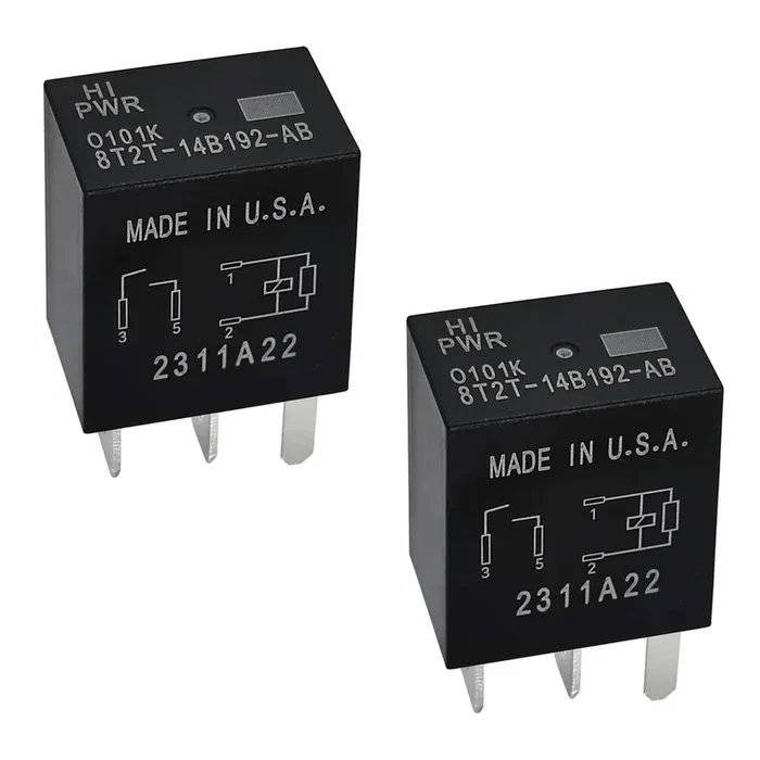 Relay 8T2T-14B192-Ab (Set Of 2), 12Vdc 4 Pins Plug-In Automotive Relay – Reliable Oem Replacement, Compatible For Select Ford Vehicles