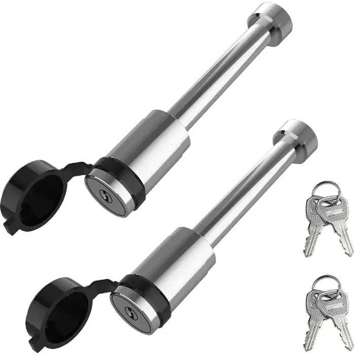 Road Dawg 2 Pack Hitch Lock Pin,5/8 Inch Trailer Receiver Locking Pin For 2‘‘/2.5‘‘ Receiver,Tow Hitch Locks With Keys For Car,T