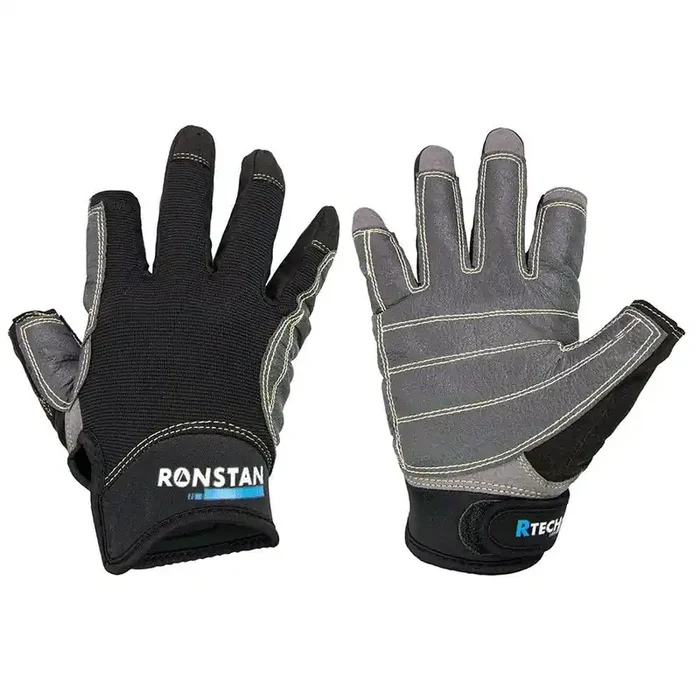Ronstan Sticky Race Gloves – 3-Finger – Black – Xxl
