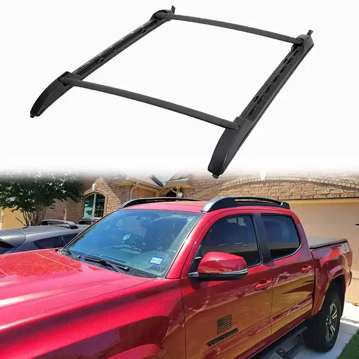 Roof Rack Cross Bars For 2005-2023 Toyota Tacoma Double Cab – Aluminum Roof Rails Crossbar For Cargo Canoe Bike Kayak Snowboard – Rooftop Cargo Carrier Luggage (Not For Access Cab)