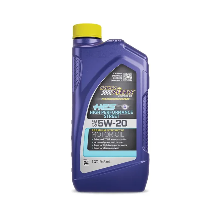 Royal Purple (36520-6Pk Hps 5W-20 Synthetic Motor Oil With Synerlec Additive Technology – 1 Quart, (Case Of 6)