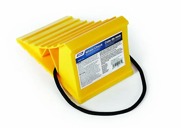 Rv Wheel Chock With Rope