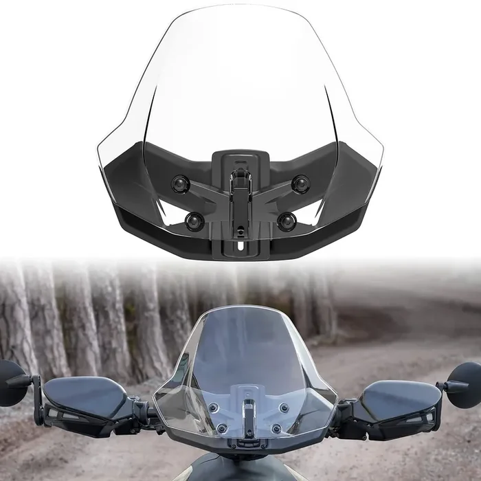 Sautvs Front Windshield For Can-Am Ryker, Adjustable Front Translucent Clear Hard Coated Wind Shield For Can Am Ryker 600 900 Sp