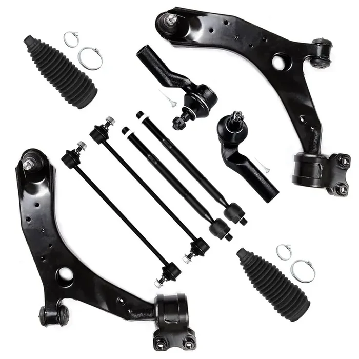 Scitoo 10Pcs Front Suspension Kit Lower Control Arm And Ball Joint Outer Inner Tie Rod End W/Boot Sway Bar End Link Replacement For 2004-2009 For Mazda 3 2006-2010 2012-2017 For Mazda 5