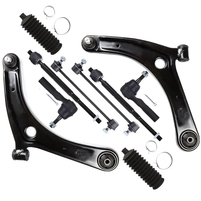 Scitoo 10Pcs Front Suspension Kit Lower Control Arm And Ball Joint Sway Bar Link Outer Inner Tie Rod End W/Boot For 2007-2012 For Dodge Caliber 2007-2017 For Jeep Compass 2007-2017 For Jeep Patriot