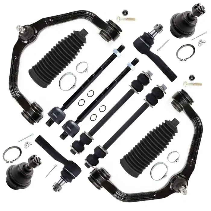Scitoo 12Pcs Front Suspension Kit Upper Control Arm And Ball Joint Outer Inner Tie Rod End W/Boot Sway Bar End Link For 1998-2011 For Ford Ranger For Mazda B2500 B3000 B4000