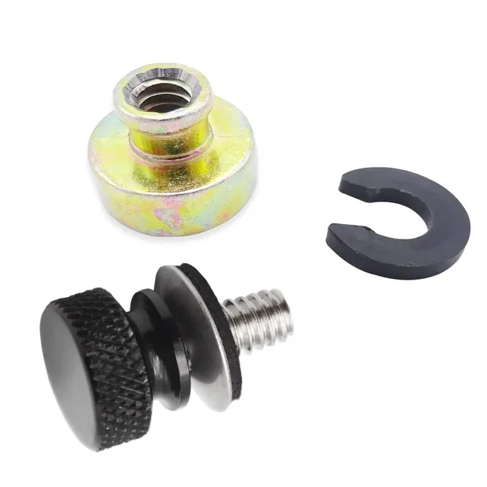 Seat Bolt Screw Nut Kit 1/4‘-20 Thread Compatible With Harley Davidson Touring Softail Dyna Sportster Model