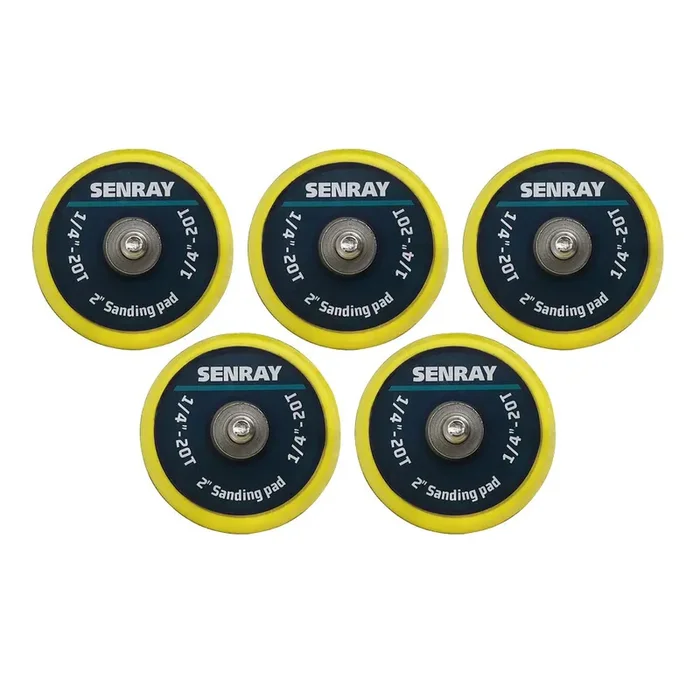 Senray 5Pcs 2-Inch Dual-Action Hook & Loop Backing Plate For Sanders And Polishers, 1/4‘‘-20 Thread 15,000 Rpm