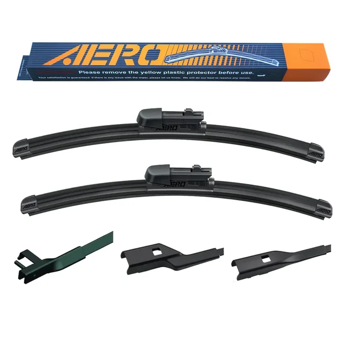 (Set Of 2) Aero Oem Replacement Wiper Blades For Volkswagen Jetta 2019-2005 24‘+19‘ Ptb Top Lock Push Button 16Mm/19Mm