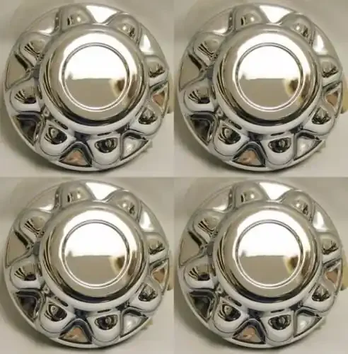Set Of 4 – Phoenix Qt865Chn-X4, Fits Hubs With Eight 7/8‘‘ Lug Nuts On 6.5‘‘ Bc, 16‘‘ Wheel Abs Chrome Plated Hub Cover, Hub Cap