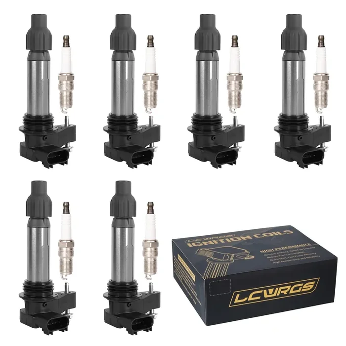 Set Of 6 Ignition Coil Pack And Spark Plugs For Gmc Acadia Terrain Chevy Traverse Impala Equinox Malibu Cadillac Srx Buick Encla