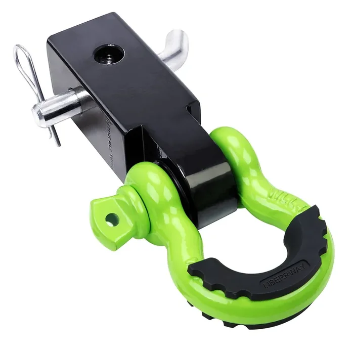 Shackle Hitch Receiver 2 Inch With Hitch Pin, 41918 Lbs Break Strength Never Rust Receiver Shackle Bracket Heavy Duty And Solid