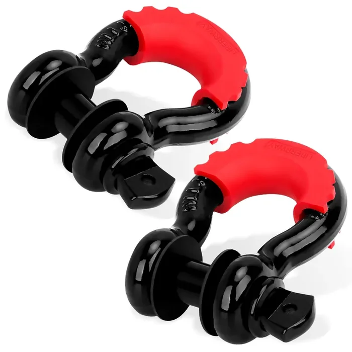 Shackles 3/4‘‘ (2 Pack) Liberrway 57,000 Lbs Break Strength With 7/8‘‘ Pin D Ring Shackle Rugged Off Road Shackles Heavy Duty D