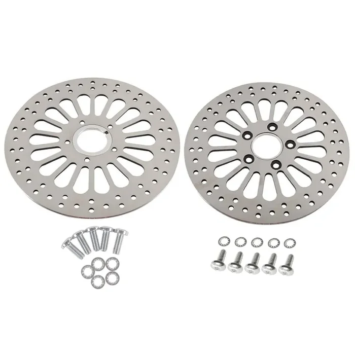 Sharkroad 1 Piece Front Rotor And 1 Piece Rear Rotor 11.5‘‘ For Harley Davidson Touring Sportster Softail Dyna Rotor System Updating, Great Performance Brake Rotor For Harley Davidson Motorcycle Model