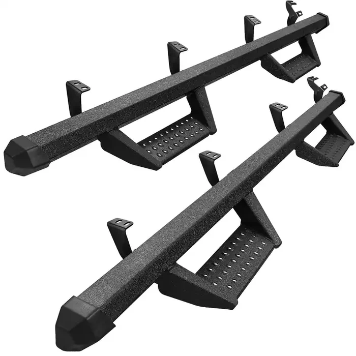 Smanow Running Boards Compatible With 2022 2023 2024 Toyota Tundra Crewmax Side Steps.3.5 Inch Drop Step Style Black Side Bars Truck Side Steps Nerf Bars Side Step(Carbon Steel).