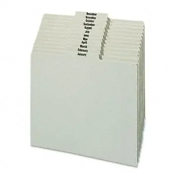 Smead Monthly Top Tab File Guide Set Guide,Plain Tab,Mly,Ltr (Pack Of8)