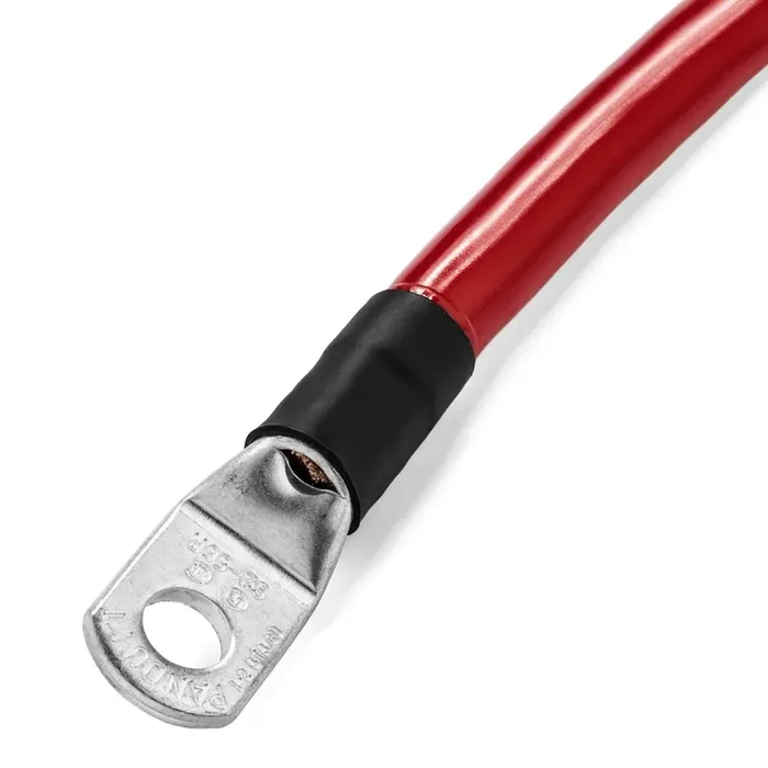 Spartan Power Red 1 Foot 4 Awg Battery Cable, Positive Only 5/16‘‘ M8
