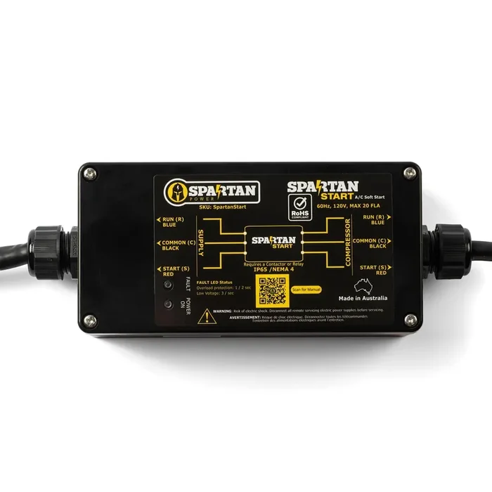 Spartan Power Spartanstart – Soft Start Kit For Rv Air Conditioner, A/C Unit, Up To 20K Btu, 120V Softstart Aid, Battery Saving
