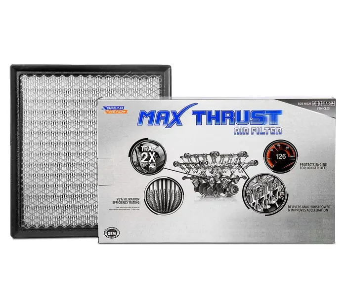 Spearhead Mpg Defense Max Thrust Engine Air Filter For All Mileage Vehicles, Fits Like Oem, Restores Mpg & Acceleration (Mt-440)