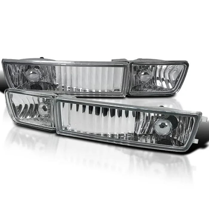 Spec-D Tuning Clear Driving Fog Lights + Bulbs Compatible With 1993-1998 Volkswagen Vw Golf Mk3 Jetta L+R Pair Assembly