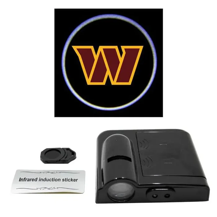 Sporticulture Washington Commanders Led Car Door Light – Officially Licensed Nfl Wireless Projector – Show Your Team Pride – Bat