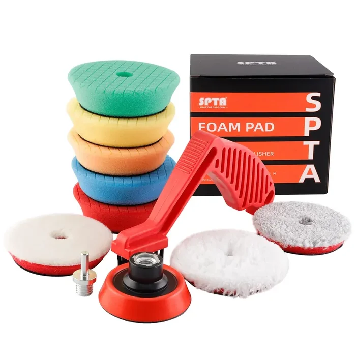 Spta Drill Polishing Kit, 11Pcs 3-Inch Buffing Polishing Pads, Car Foam Drill Buffing Pad, Polishing Pads Kit, Car Buffer Polish