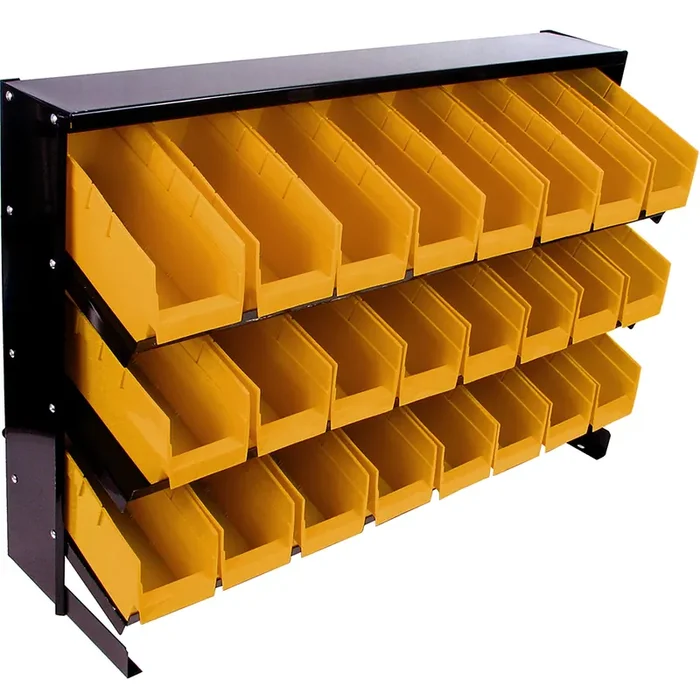 Stalwart 24 Bin Parts Storage Rack Trays