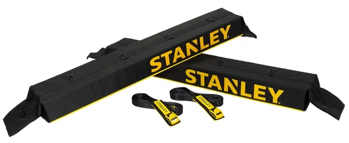STANLEY S4000 Soft Roof Rack Pad & Luggage Carrier Kit, Black/Yellow, 3.3 ft, Heavy-Duty Tie Down Straps