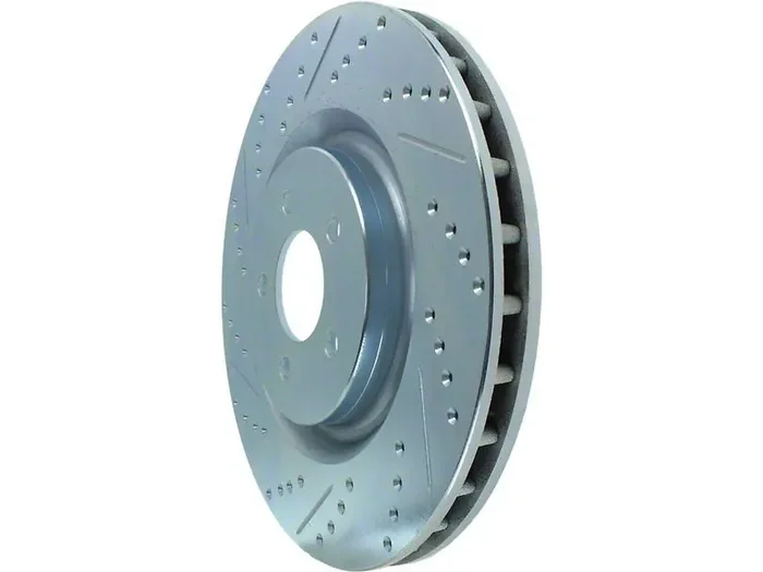 Stoptech 227.61089R Mustang Select Sport Drilled and Slotted Front Passenger Side Rotor (2011-2014 GT Brembo / 2012-2013 Boss 302 / 2007-2012 GT500)