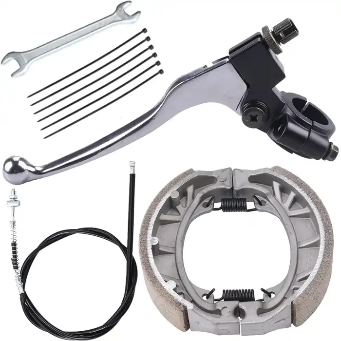 Stylemafia Left Brake Handle Clutch Lever + Brake Cable+Brake Shoe Fit For 196Cc 6.5Hp Coleman Ct200U Bt200X Trail 200 Ct100U Mb165 Mb200 Baja Doodle Bug Motovox Mini Bike Motorsports Pit Dirt Bike