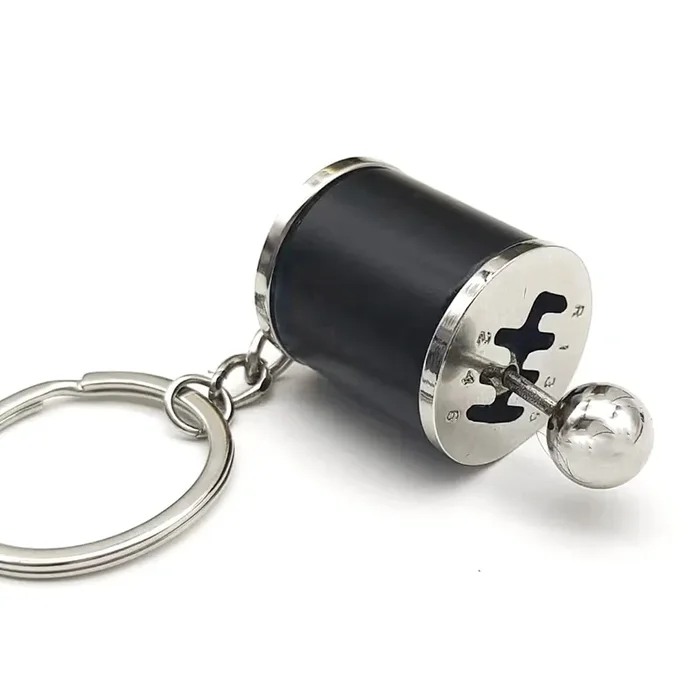 Stymart Shifter Gear Keychain, 6 Speed Gear Box Shifter Keychain Key Chain Ring, Mini Car Gear Shift Stick Knob Keyring, Car Key