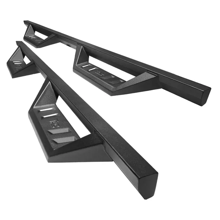 Tac Sidewinder Side Steps Running Boards Fit 2009-2018 Dodge Ram 1500 2010-2024 Ram 2500/3500 Crew Cab Truck Pickup 4” Drop Fine Texture Black Nerf Bars Rock Slider Armor Off-Road Accessories (2Pcs)
