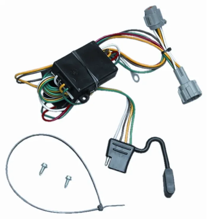 Tekonsha T-One T-Connector Harness, 4-Way Flat, Compatible With Select Mercury Villager Nissan Frontier, Quest,Black
