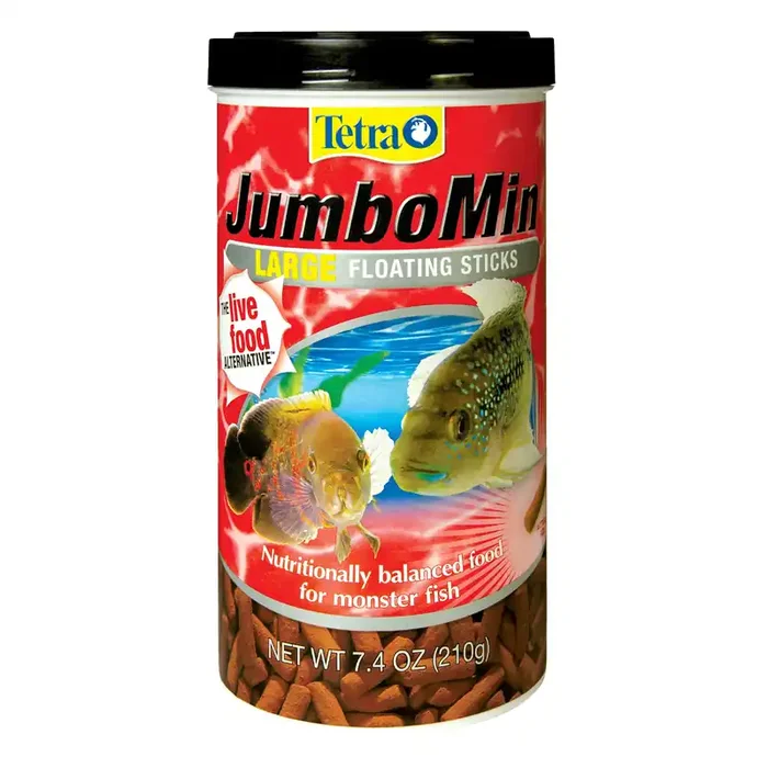Tetra JumboMin Large Floating Sticks, 7.4 oz, Ideal for Fish, Blues & Purples, High-Quality Fish Food, 1-Liter Pack