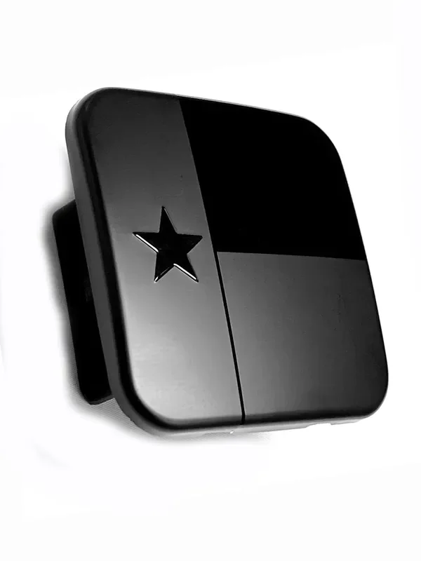 Texas State Metal Flag Hitch Cover Plug (Fits 2‘‘ Receiver, Black)