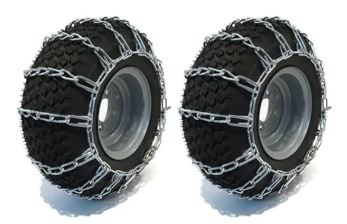 The Rop Shop Pair 2 Link Tire Chains 23X9.50X12 For Mtd/Cub Cadet Lawn Mower Tractor Rider