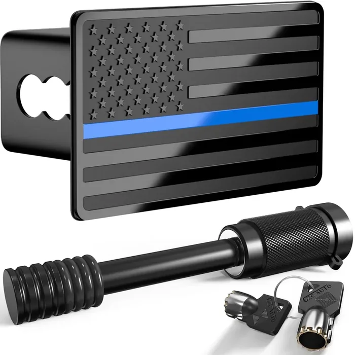 Toeasyty Heavy American Flag Metal Trailer Hitch Cover For 2‘‘ Inch Receivers,Tow Hitch Covers 2 Inch For Truck Accessories (Wit