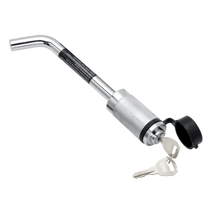 Tow Ready 63254 Fifth Wheel Base Rail Lock (Barrel Style With Bent Pin, 1/2‘‘ Diameter) , Silver