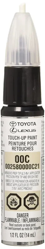 Toyota Genuine Clear Coat Touch-Up Paint Pen, 0.5 Fl Oz (14 ml), Color 00C – Perfect for Auto Repairs and Touch-Ups