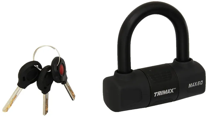 Trimax Max60 Black Short Shackle U-Lock With Pvc Sleeve