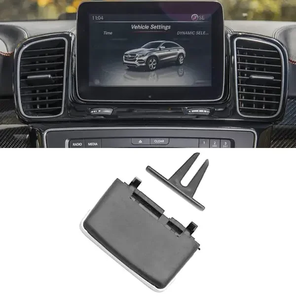 Ttcr-Ii Front Ac Vent Outlet Tab For Mercedes Benz, 1 Pc Dashboard Center Air Grille Clip For Mercedes Benz W166 Ml Class 2012-2015 Gle Class 2016-2019 X166 Gl Class 2013-2016 Gls Class 2017-2019