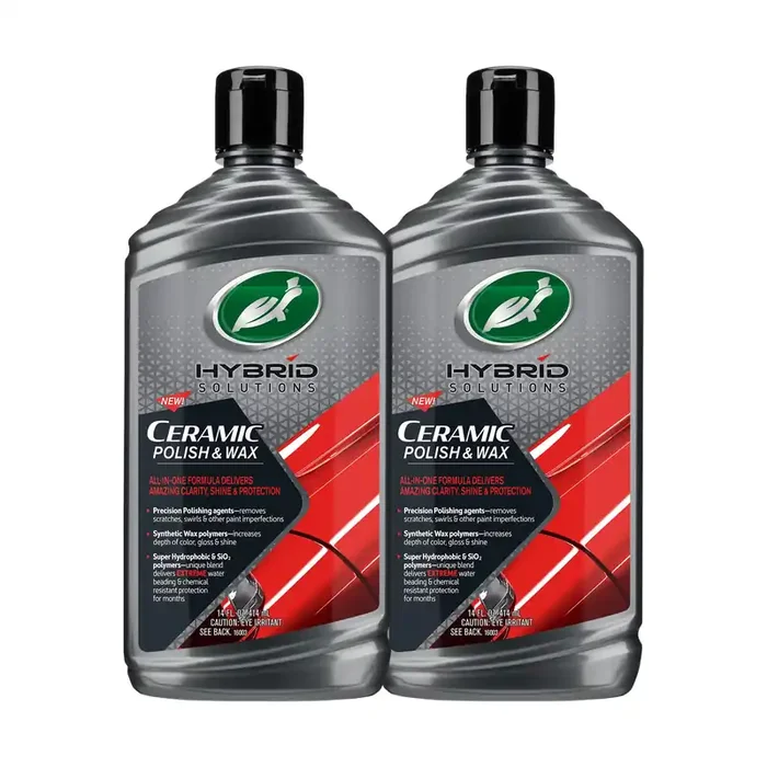 Turtle Wax 53886 Hybrid Solutions Ceramic Polish And Wax, Removes Car Scratches And Swirl Marks, Provides Water Repellency, Prot