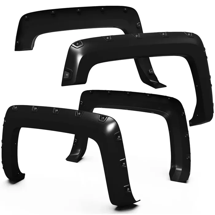 Tyger Auto Fender Flares Compatible With 2014-2018 Chevy Silverado 1500; 2015-2019 2500 3500Hd 6.5‘ & 8‘ Bed, Smooth Textured Paintable Bolt-Riveted Style 4Pc Tg-Ff8C4128
