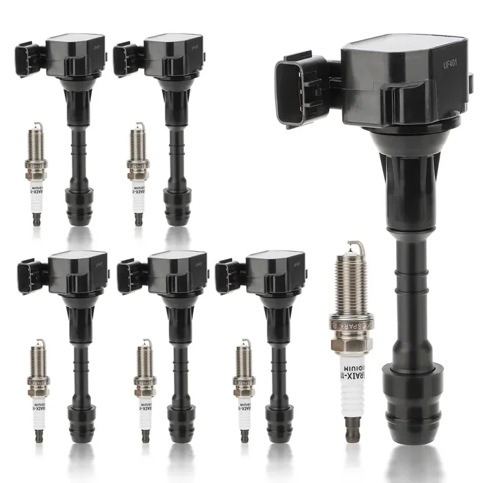 Uf401 Ignition Coil & 4469 Double Iridium Spark Plug 6Pcs For Nissan Altima Maxima Pathfinder Quest 350Z Frontier Xterra Nv1500