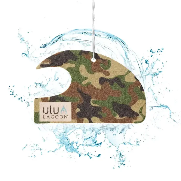Ulu Lagoon Coconut Surf Wax Scent Mini Wave Air Freshener (Camo)