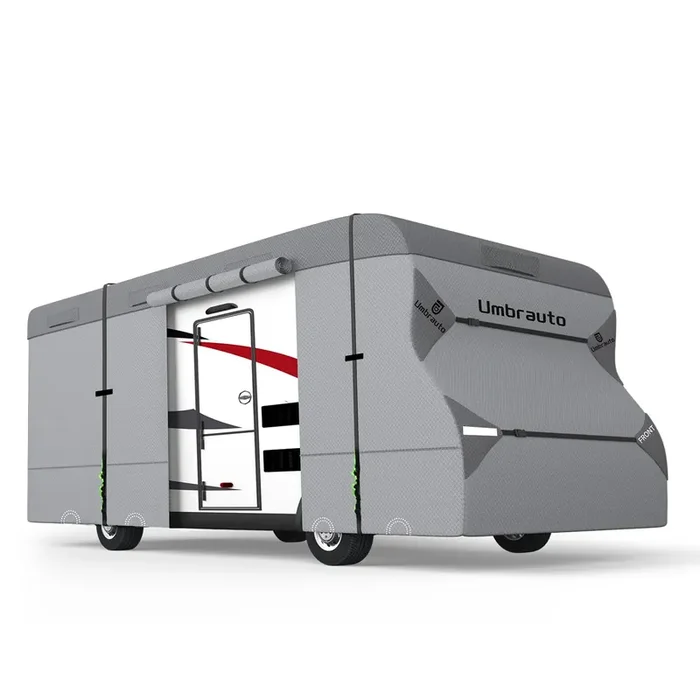 Umbrauto Rv Cover Class C Upgraded 7 Layers Anti-Uv Top Panel Motorhome Cover Windproof Camper Cover For 23‘ To 26‘ Motorhome Wi