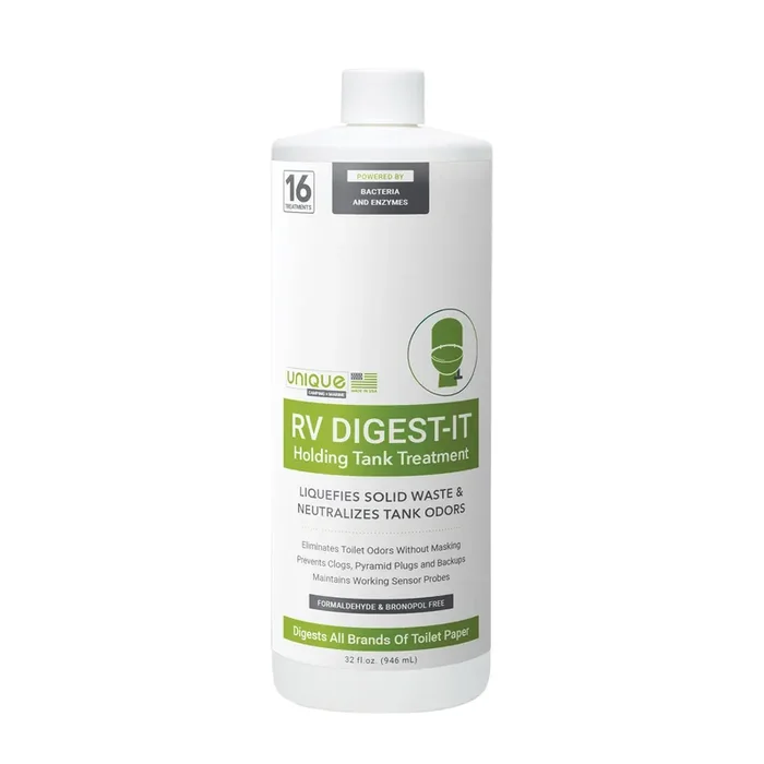 Unique Rv Digest-It Black Water Tank Treatment – Concentrated Liquid Rv Toilet Treatment – Eliminates Odor, Liquifies Waste, Pre