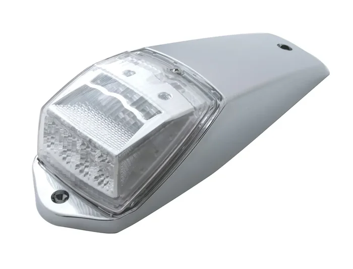 United Pacific 17 Led Reflector Square Cab Light Kit – Amber Led/Clear Lens,Chrome,39530